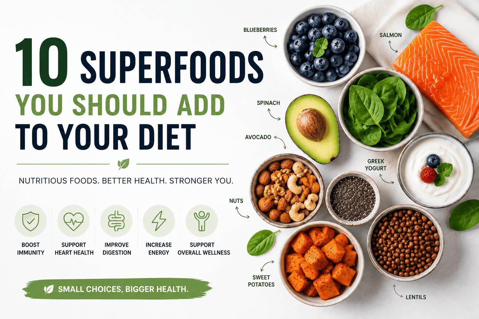 10 Spuerfoods You Should Add to Your Diet Today